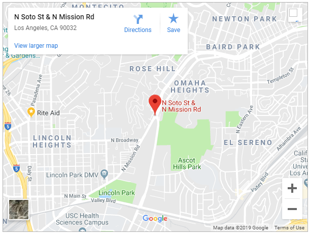 Google map of Mission Road and North Broadway